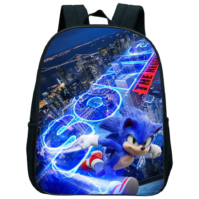 17 Inch Kids Sonic Backpack Cute Toddler Kindergarten Bags Children School Bookbags Daily Rucksack Boys Girls Gift Knapsack