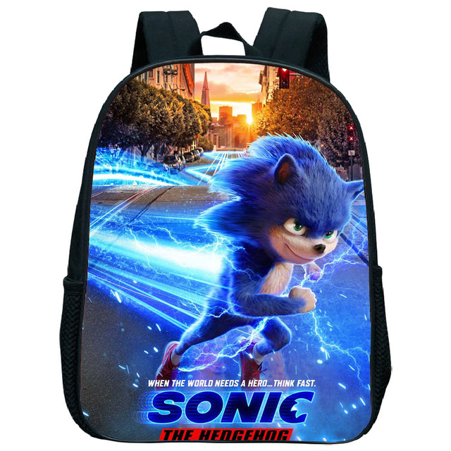 17 Inch Kids Sonic Backpack Cute Toddler Kindergarten Bags Children School Bookbags Daily Rucksack Boys Girls Gift Knapsack