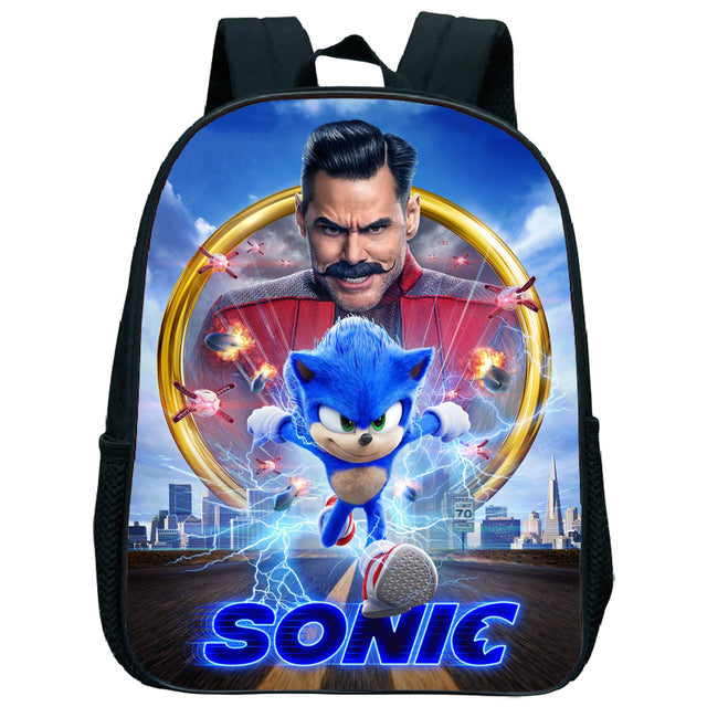 17 Inch Kids Sonic Backpack Cute Toddler Kindergarten Bags Children School Bookbags Daily Rucksack Boys Girls Gift Knapsack