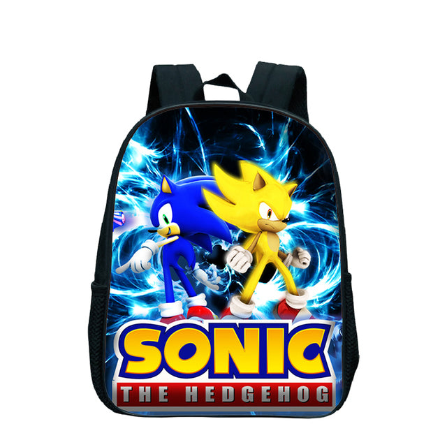 17 Inch Kids Sonic Backpack Cute Toddler Kindergarten Bags Children School Bookbags Daily Rucksack Boys Girls Gift Knapsack