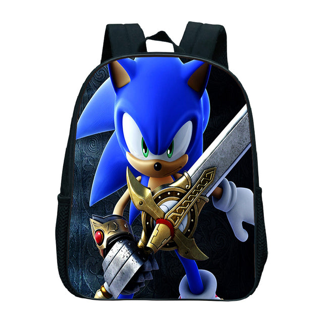17 Inch Kids Sonic Backpack Cute Toddler Kindergarten Bags Children School Bookbags Daily Rucksack Boys Girls Gift Knapsack