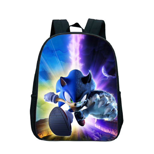 17 Inch Kids Sonic Backpack Cute Toddler Kindergarten Bags Children School Bookbags Daily Rucksack Boys Girls Gift Knapsack