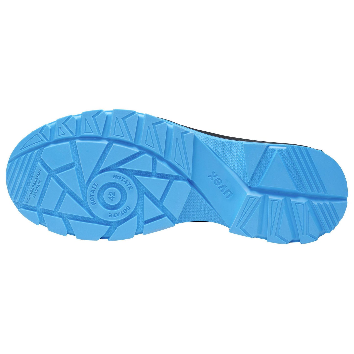 uvex 2 xenova® Schnürstiefel Boa® Fit System S3 SRC Weite 11 von unten gezeigt